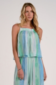 Elan Spaghetti Strap Top Blue Strovia
