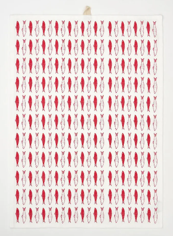 Rows of Fish Kitchen Towel