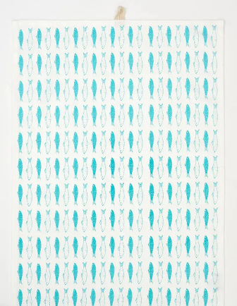Rows of Fish Kitchen Towel