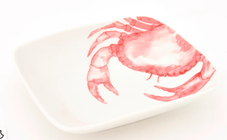 Marine Life Plates Ceramic 4.7" x 4.3"