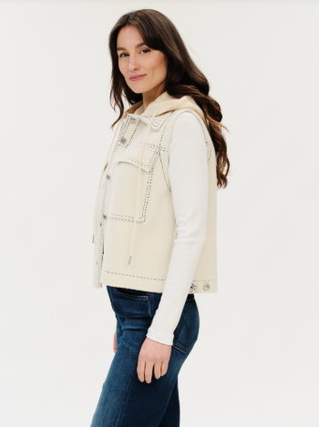 Tommie Exposed Stitch Detachable Hooded Vest