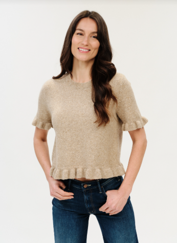 The Cleo Ruffle Edged Sweater