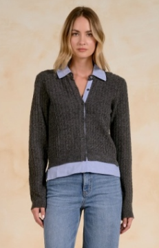Elan Shirt & Tail Cardigan