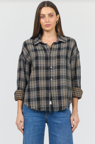 Adrianna in Midnight Lecture Plaid