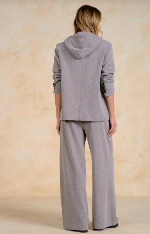 Elan Brushed Jacket Blazer with Detachable Hood