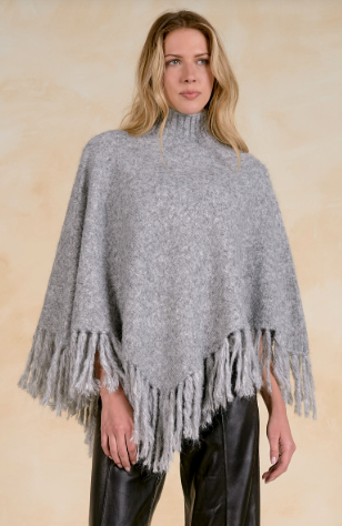 Elan Cozy Mock Turtle Poncho