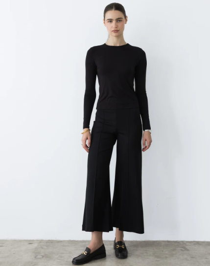 Ripley Rader Ponte Knit Cropped Wide Leg Pant