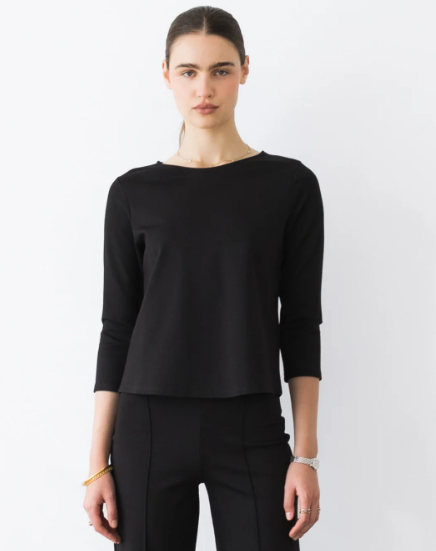 Ripley Rader Ponte Knit Extended 3/4 Sleeve Top