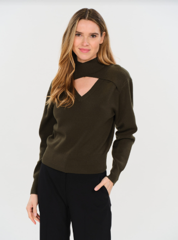 The Taylor Criss Cross Key Hole Sweater