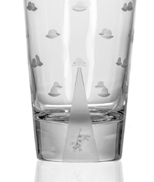 Mothership 15oz Cooler Highball Cocktail Glass Cow or Human | Set of 2 by Rolf