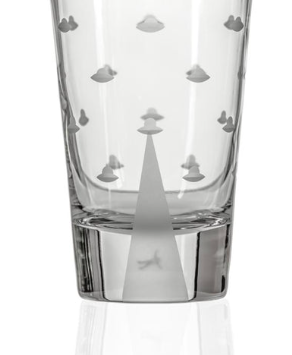 Mothership 15oz Cooler Highball Cocktail Glass Cow or Human | Set of 2 by Rolf