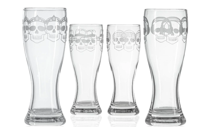 Numbskulls 20oz Large Beer Pilsner Glass | Set of 4 by Rolf