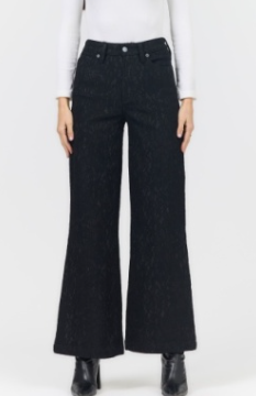 Fiona in High Rise Wide Leg Black Lace Pant by Dear John
