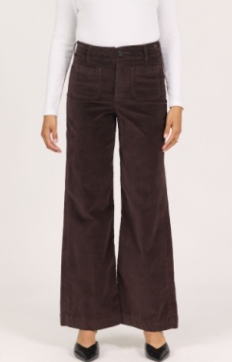 Audrey High Rise Wide Leg Pant by Dear John in Truffle