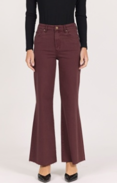 Fiona in High Rise Wide Leg Pant  in Huckleberry by Dear John