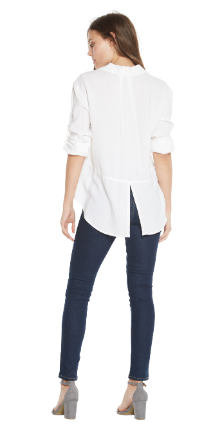 Split Back Button Down