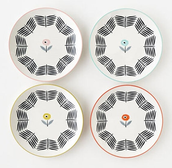 Mod Poppy Floral Plate