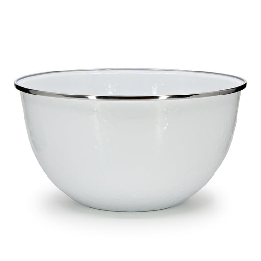 Solid White Large Salad Bowl