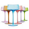 Khen - Vintage Ribbed Coupe Glasses | 7.5 Oz | Set Og 6