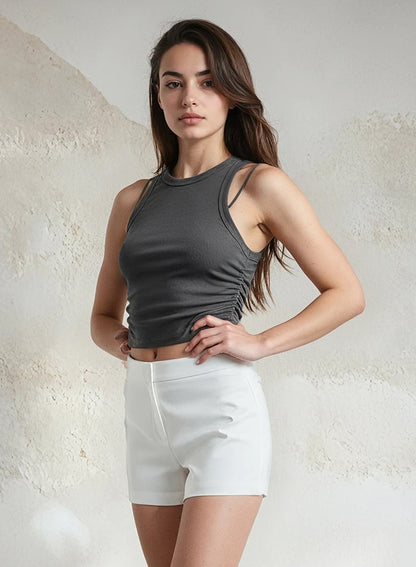 Side Shirred Tank