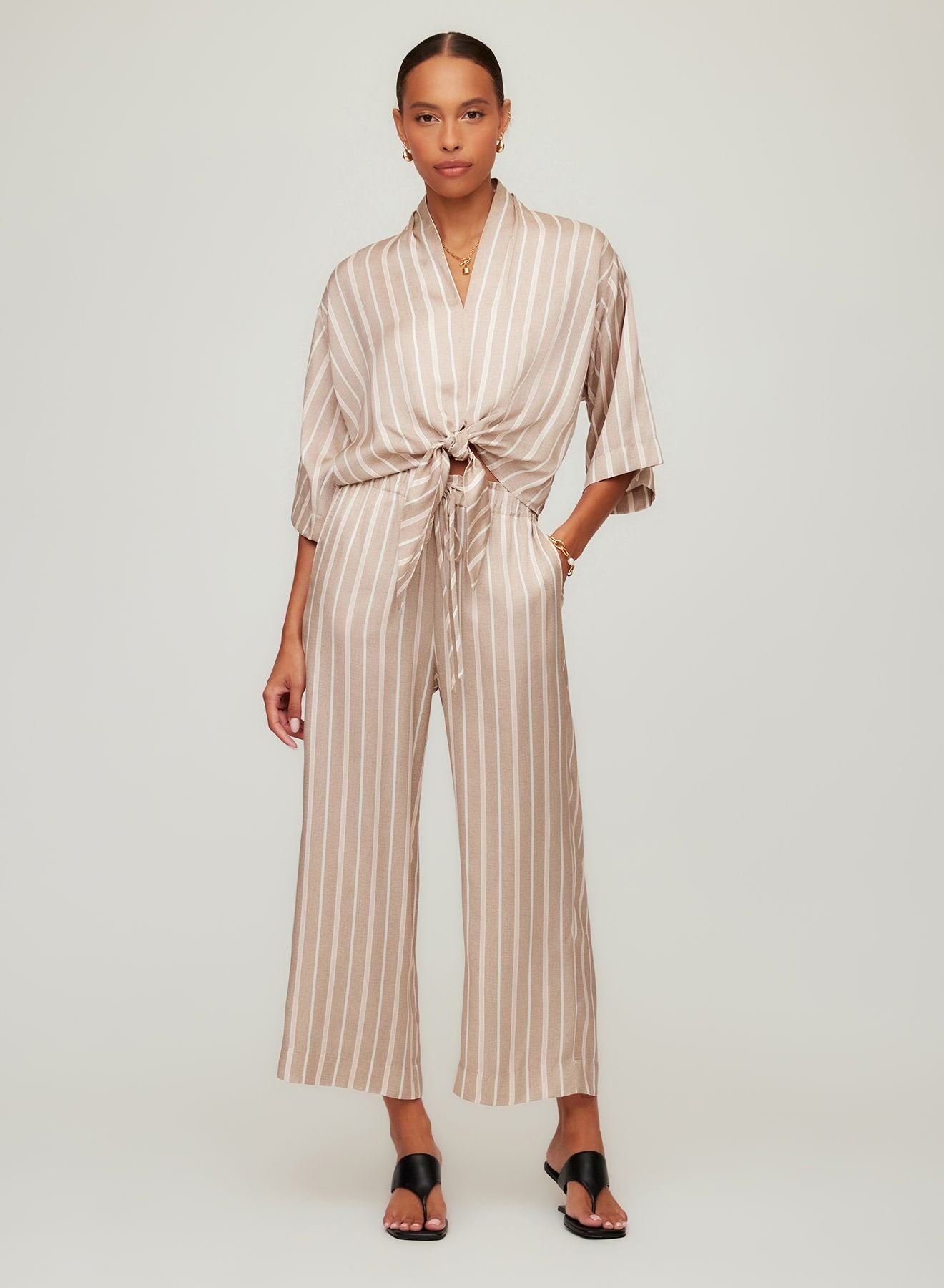 Tasha Cropped Drawstring Pants