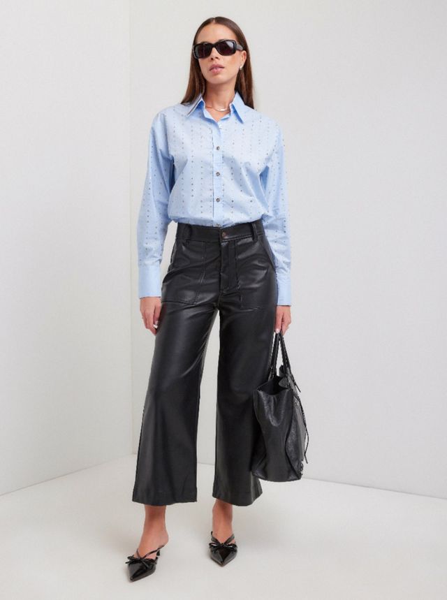 Lisa Embellished Button Up Top