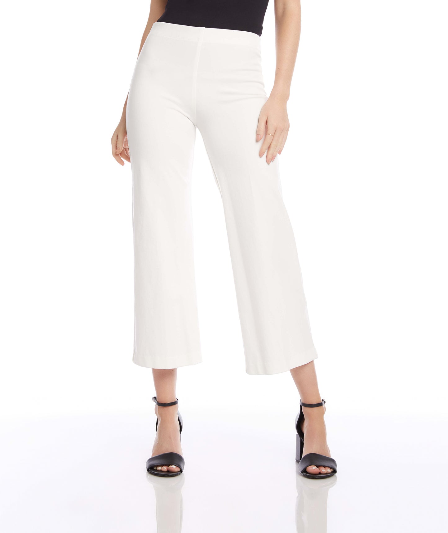 Wide-Leg Cropped Pants