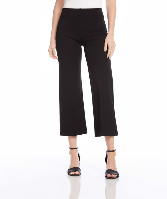 Wide-Leg Cropped Pants
