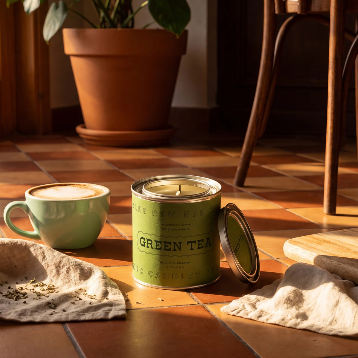 Rewined Green Tea Tin Candle 6oz