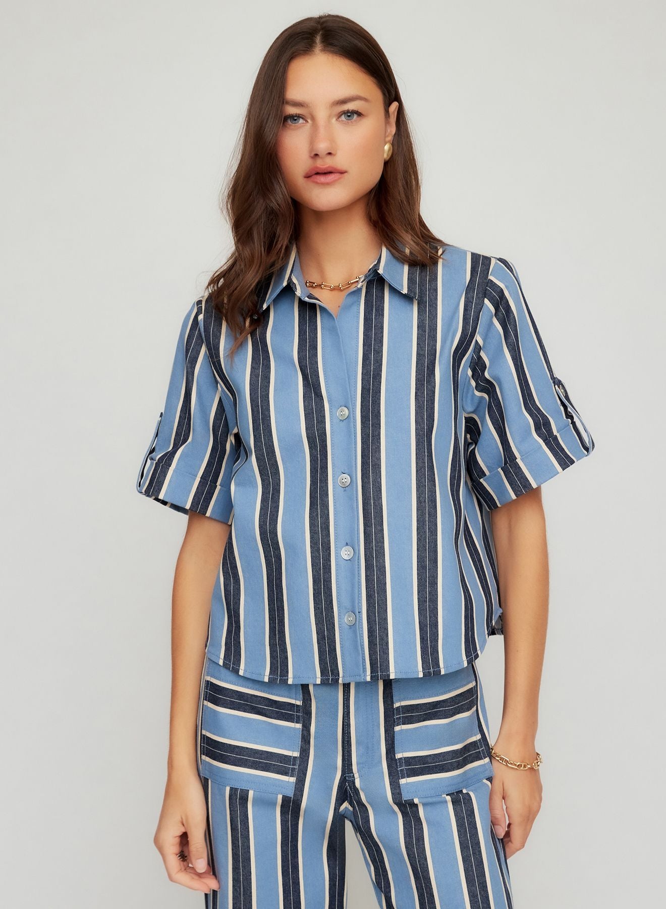Kay Cuffed Sleeve Shirt