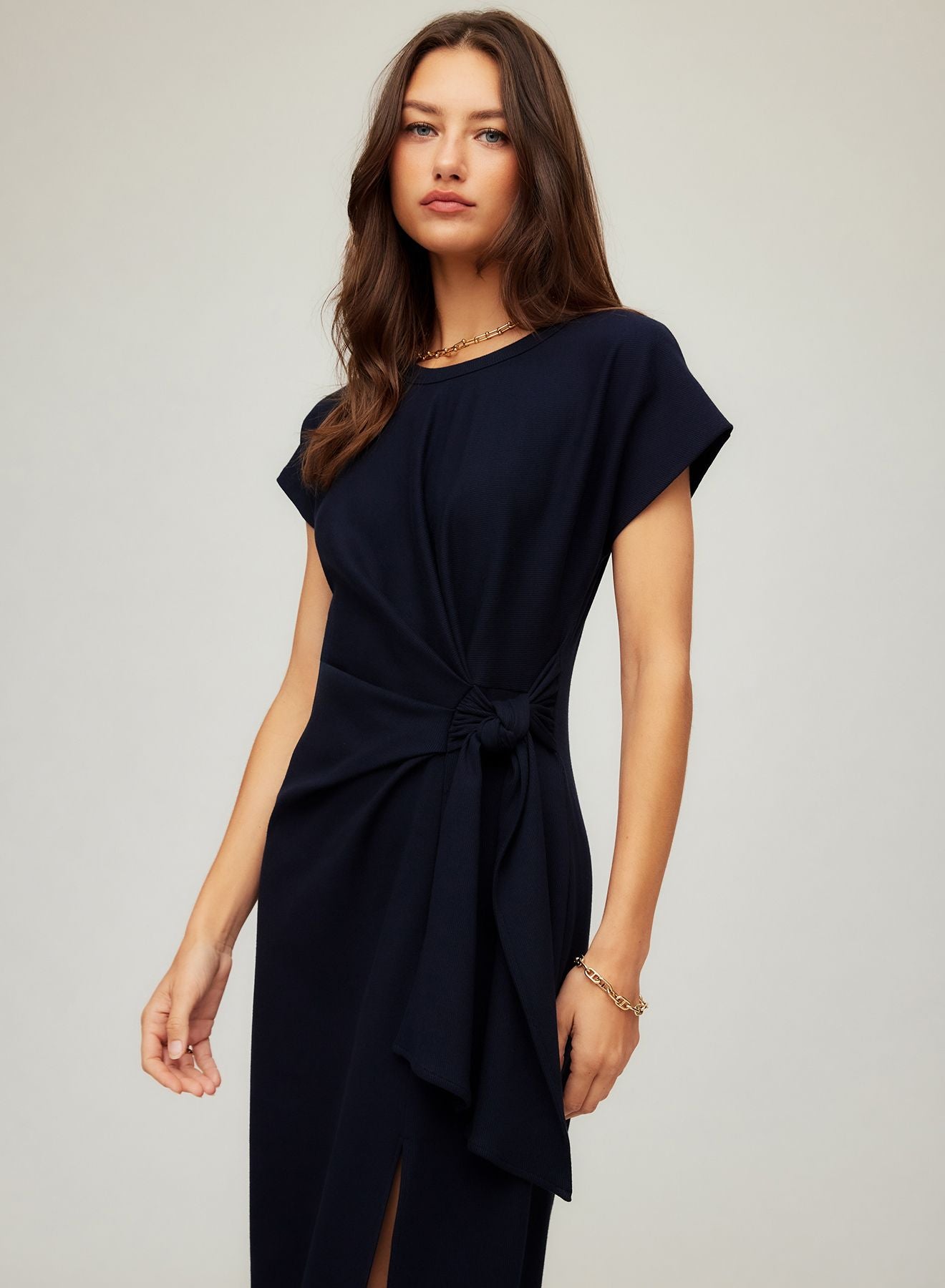 Marissa Side-Knot Midi Dress