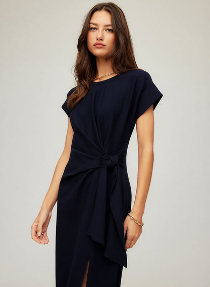Marissa Side-Knot Midi Dress